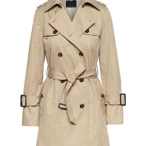Banana Republic Trench Coat - Khaki Tall Large TL Belted